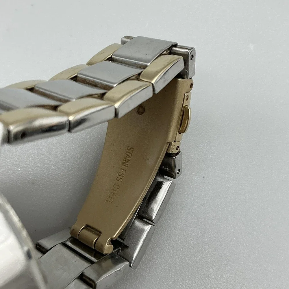 Fossil Blythe Womens Watch 38mm MOP Two Tone Crystal Date New Battery 5.75